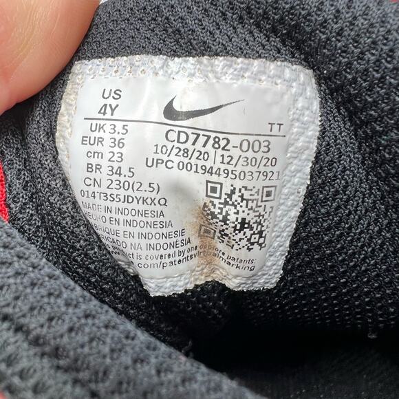 Nike Shoes Youth 4 Court Borough Mid 2 Black University Red CD7782-003 - Picture 7 of 7